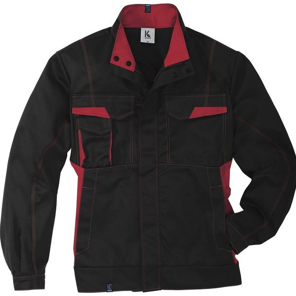 KBLER-Workwear, Arbeits-Berufs-Bund-Jacke, ca. 320g/m, schwarz/mittelrot