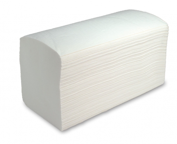 ZVG-Putztcher, Falthandtcher, hochwei, Tissue 2-lagig, VE: 1 Karton  2.400 Tcher (20x120)