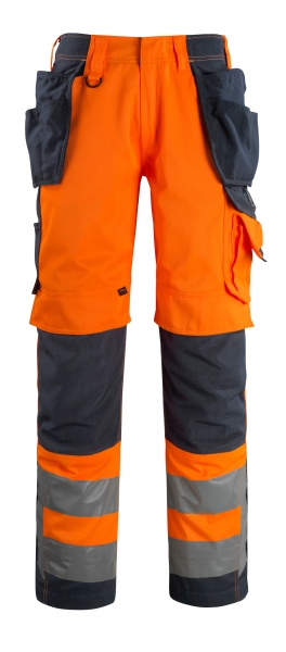 MASCOT-Warnschutzbundhose, Wigan, 90 cm, 290 g/m, orange/schwarzblau