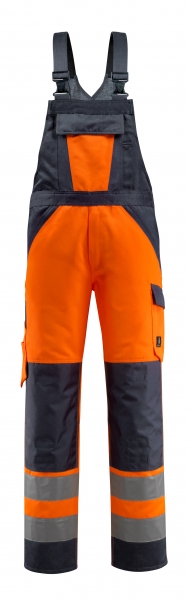 MASCOT-Warnschutz-Latzhose, Gosford, 90 cm, 285 g/m, orange/schwarzblau