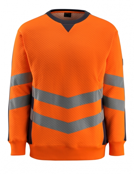 MASCOT-Warnschutz-Sweatshirt, Wigton, 310 g/m, orange/schwarzblau
