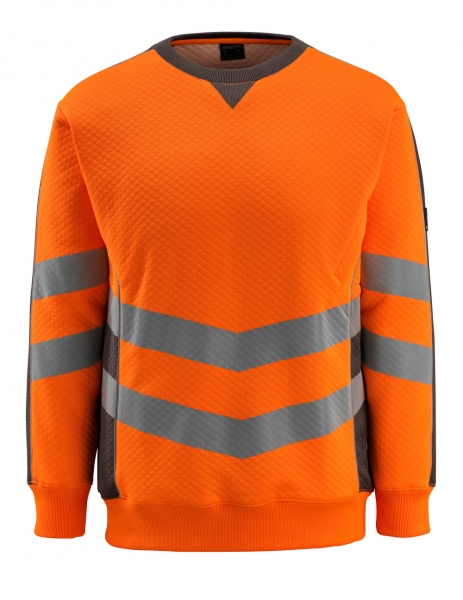 MASCOT-Warnschutz-Sweatshirt, Wigton, 310 g/m, orange/dunkelanthrazit