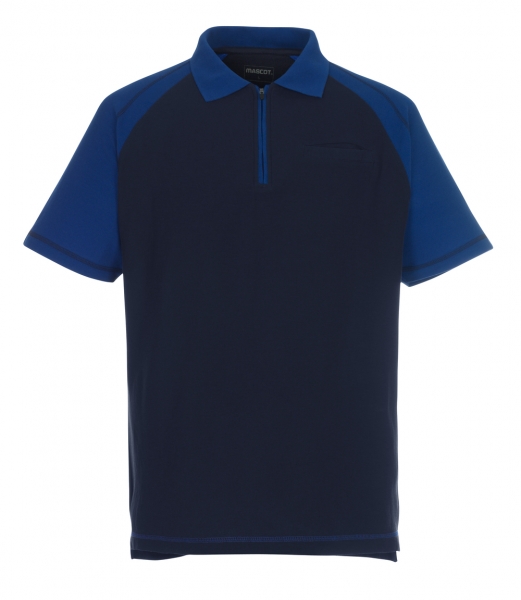 MASCOT-Workwear, Arbeits-Berufs-Shirt, Freizeit-Polo-Shirt, Bianco, 180 g/m, marine/kornblau