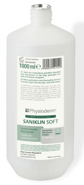GREVEN-HAUTREINIGUNG, Saniklin Soft, 1000 ml Rundflasche