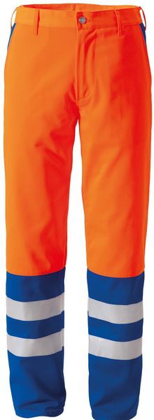 ROFA-Workwear, Warnschutz-Bundhose, Duo-Color, ca. 275 g/m, leuchtorange-kornblau