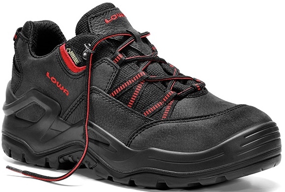 ELTEN-Footwear, LOWA-S3-Sicherheits-Arbeits-Berufs-Schuhe, Halbschuhe, BOREAS WORK GTX LO, schwarz/rot