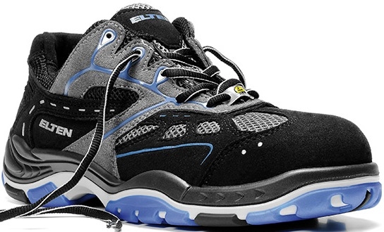 ELTEN-Footwear, S1-Sicherheits-Arbeits-Berufs-Schuhe, Halbschuhe, EASY BLUE ESD, schwarz/blau