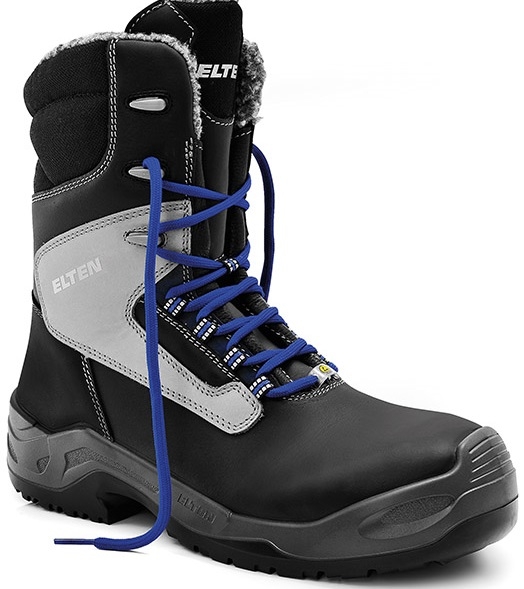 ELTEN-Footwear, S3 Winter-Sicherheits-Arbeits-Berufs-Schuhe, Schnrstiefel, JONTE HIGH ESD CI, schwarz/grau