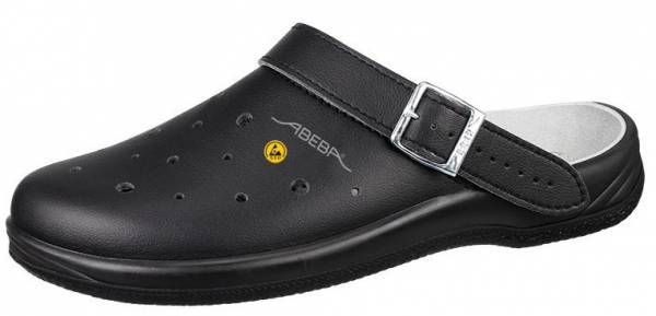 ABEBA-Footwear, OB-Damen- und Herren-Arbeits-Berufs-Clogs, schwarz
