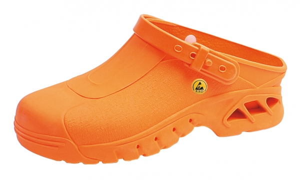 ABEBA-Footwear, Damen- und Herren-Arbeits-Berufs-Clogs, orange