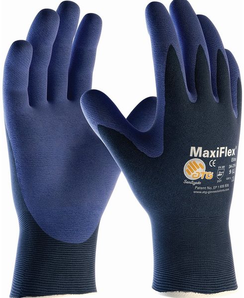 BIG-ATG-Nylon-Strickhandschuhe, MaxiFlex Elite, blau