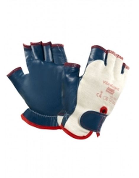 ANSELL-Nitrilkautschuk-Arbeits-Handschuhe, Vibra Guard, 07-111, blau/wei