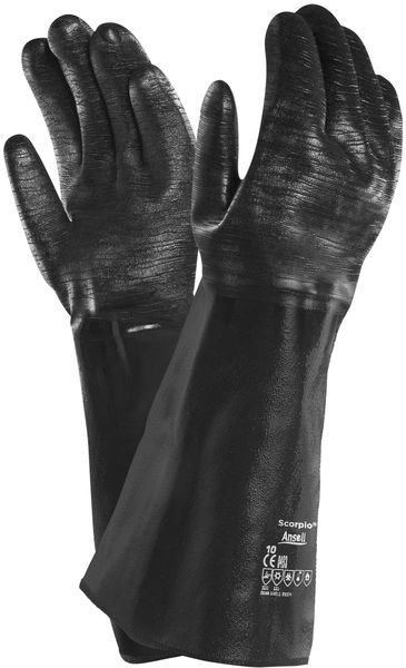 ANSELL-Neopren-Arbeits-Handschuhe, Scorpio, 19-026, Schwarz