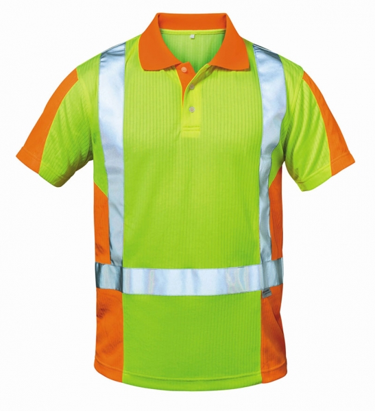F-ELYSEE-Warnschutz-Polo-Shirt, *ZWOLLE*, gelb/orange