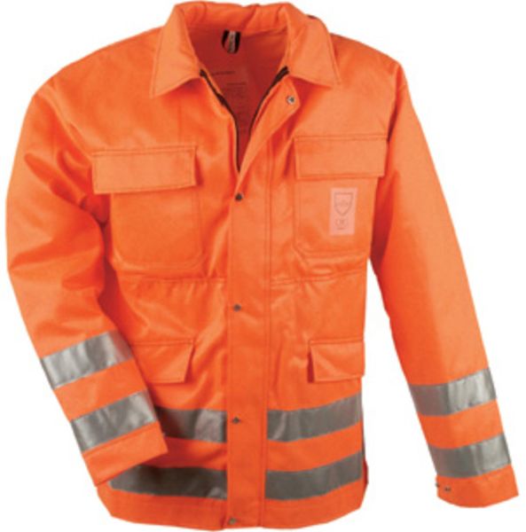 F-Warnschutzjacke mit Schnittschutz, *LINDE*, 245g/m, fluoreszierend orange