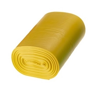 F-Abfallsack, LDPE, gelb, 110 x 70 CM - TYP 60 - 120l