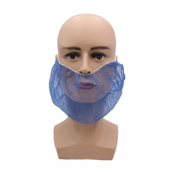 AMPRI-Einweg-Einmal-Bartmasken, MED COMFORT PP BARTMASKE, mit Elastikbndern, blau, VE = 10 Pkg.  100 Stck