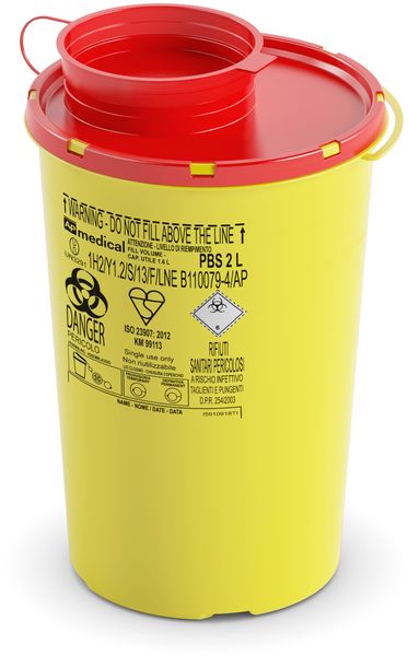 AMPRI-Kanlen-Entsorgungsbox, Serie PBS, 2,0 Liter, VE = 75 Stck
