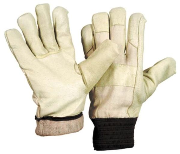 L-WINTER-Arbeits-Handschuhe, Schweinsnarbenleder mit Strickbund, 131 PAWA, gelb