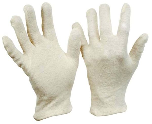 L-BAUMWOLL-TRIKOT-Arbeits-Handschuhe, Herren, schwere Ausfhrung, rohwei