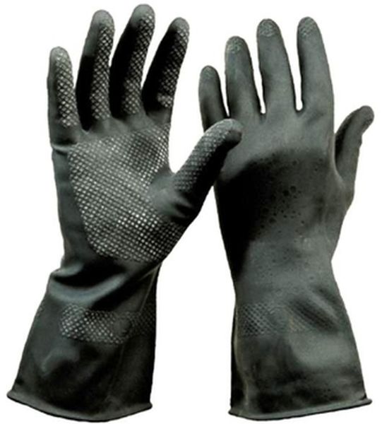 L-ECONEOPRENE, Neoprene-Arbeits-Handschuhe, l- und fettbestndig, Lange 32 cm, schwarz