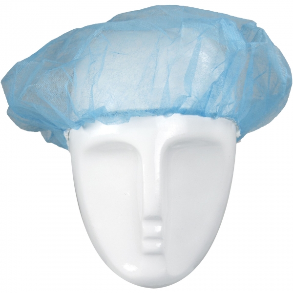 ASATEX-Einweg-Kopfhaube Barettform H52B, blau, VE = 10 Pkg.  100 Stk.
