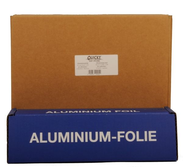 PL-Aluminiumfolie, Aluminium, 29 cm breit, Typ 150 in Cutterbox, 6 Rollen