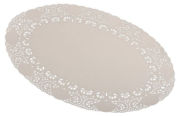 PL-Tortenspitzen, oval, 26 x 35 cm, 10 x 10 Stck, wei