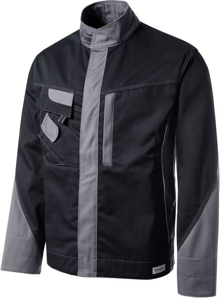 PIONIER-Workwear, Arbeits-Berufs-Bund-Jacke, TOOLS, 285g/m, schwarz/grau