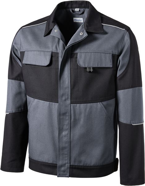 PIONIER-Workwear, Arbeits-Berufs-Bund-Jacke, RESIST 1, ca. 300g/m, grau/schwarz