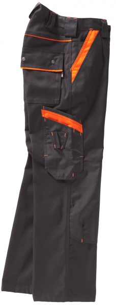 BEB-Workwear, Arbeits-Berufs-Bund-Hose, 300 g/m, schwarz/orange