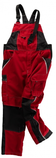 BEB-Workwear, Arbeits-Berufs-Latz-Hose, INFLAME, 245 g/m, fire-engine-red/schwarz