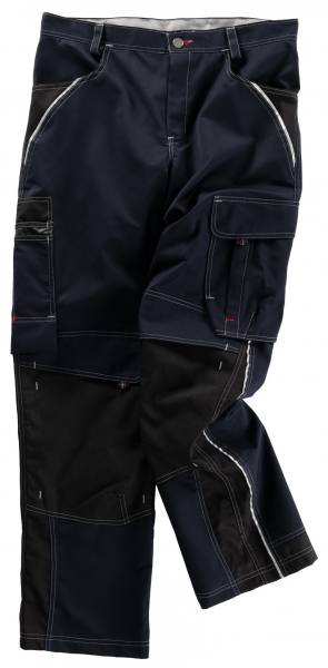BEB-Workwear, Arbeits-Berufs-Bund-Hose, INFLAME, 245 g/m, blue-shadow/schwarz