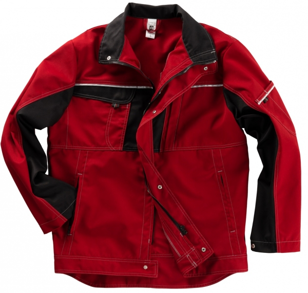 BEB-Workwear, Arbeits-Berufs-Bund-Jacke, INFLAME, 245 g/m, fire-engine-red/schwarz