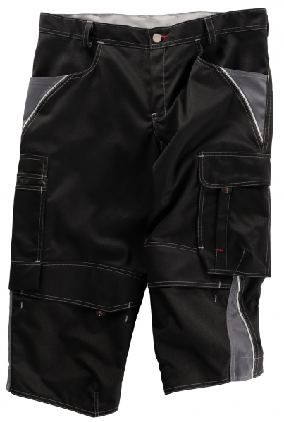 BEB-Workwear, Arbeits-Berufs-Piraten-Hose, INFLAME, 245 g/m, schwarz/dunkelgrau