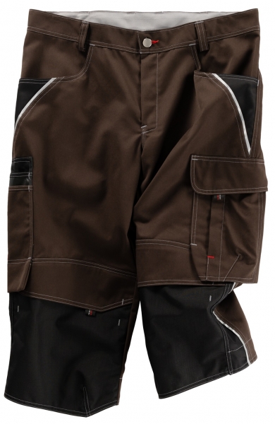 BEB-Workwear, Arbeits-Berufs-Piraten-Hose, INFLAME, 245 g/m, chocolate-brown/schwarz