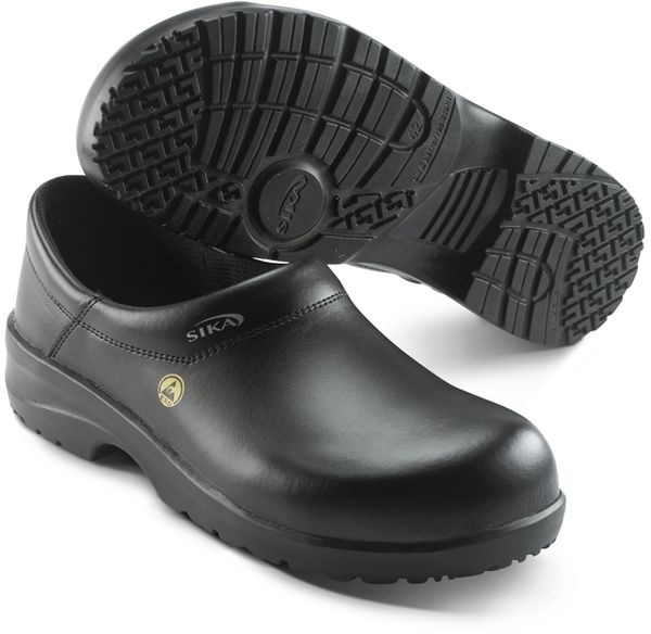 SIKA-Footwear, S2 ESD-Arbeits-Berufs-Sicherheits-Clogs, FUSION CLOG, geschlossen, schwarz