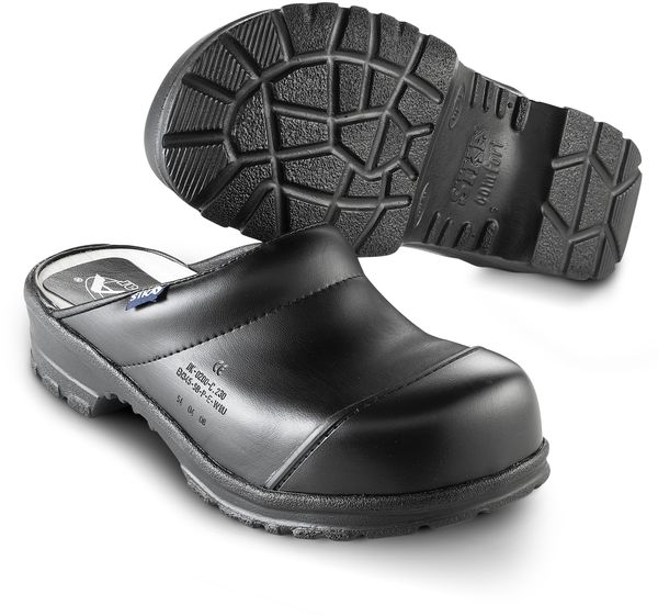 SIKA-Footwear, SB Arbeits-Berufs-Sicherheits-Clogs, COMFORT, offene Ferse, schwarz