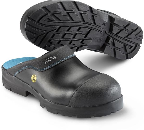 SIKA-Footwear, SB Arbeits-Berufs-Sicherheits-Clogs, FLEX LIGHT, offene Ferse, schwarz