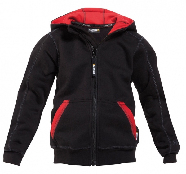 DASSY-Kapuzensweatshirt WATSON KIDS, schwarz/rot