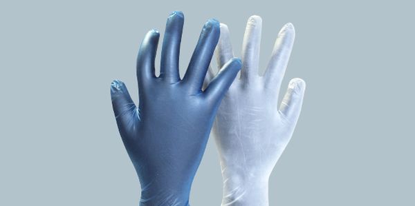 SCHLACHTHAUSFREUND-Vinyl-Handschuhe, detektierbar, puderfrei, blau, VE = 1 Pkg.  100 Stck, 8520