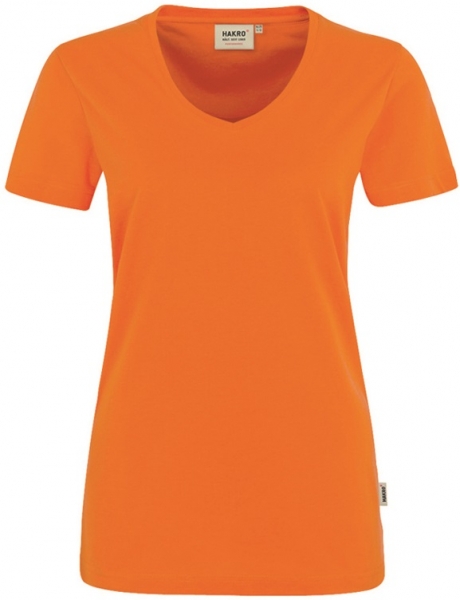 HAKRO-Workwear, Arbeits-Shirts, Damen-T-Shirt, V-Ausschnitt Performance, orange