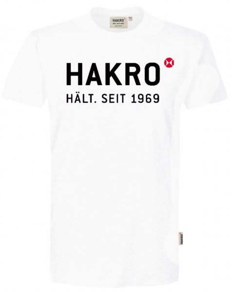 HAKRO-T-Shirt, Logo, 160 g / m, wei