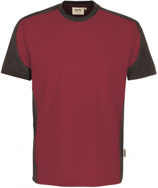 HAKRO-T-Shirt, Contrast, Performance, 160 g / m, weinrot
