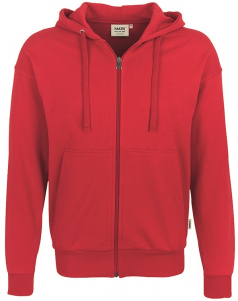HAKRO-Workwear, Berufs- und Freizeit-Jacke, Kapuzen-Sweatjacke Premium, rot