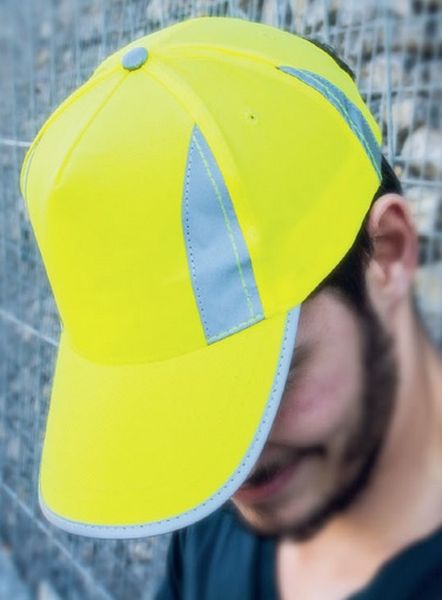 KORNTEX-Warnschutz, Kopfschutz, Warncap, Warnschutz-Cap, Fluo-reflective, Farbe gelb