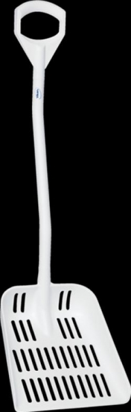 VIKAN-Ergonomische Schaufel mit Abflusslchern, 1145 mm, wei,