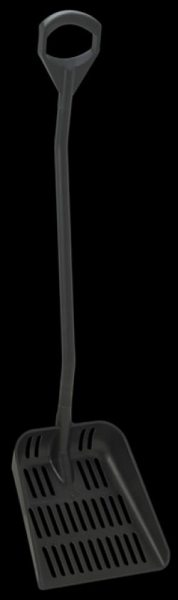 VIKAN-Ergonomische Schaufel mit Abflusslchern, 1305 mm, schwarz,