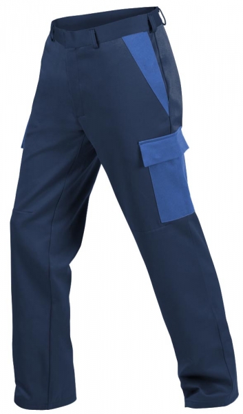 Teamdress-PSA, Gieerei/Schweier-Bundhose mit Bein- und Knietaschen, EN ISO 11612, marine/kornblau