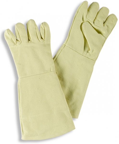 HB-Flammen-/Schweierschutz-5-Finger-Handschuhe fr Kontakthitze, 330 mm lang, gelb